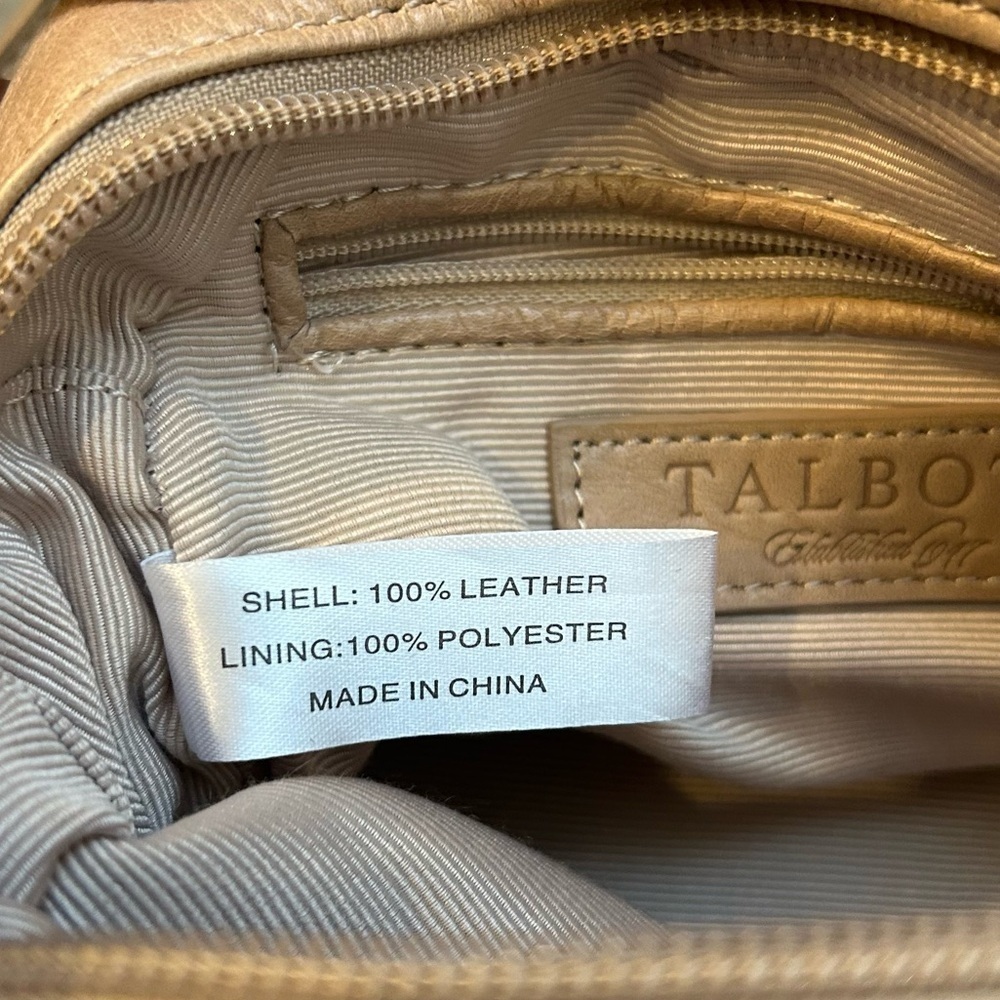 NWT Talbots Genuine Leather Handbag/Crossbody w/Silk Flowers - Picture 12 of 16